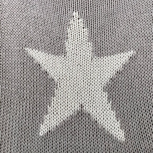 Wooden Ships Star Crewneck Sweater Gray & White Size Small / Medium - Picture 6 of 8